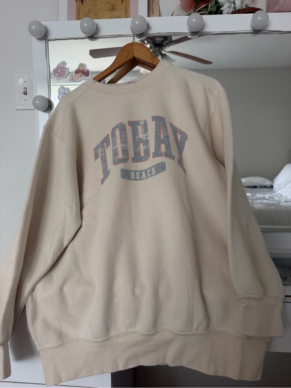 light yellow beach crewneck